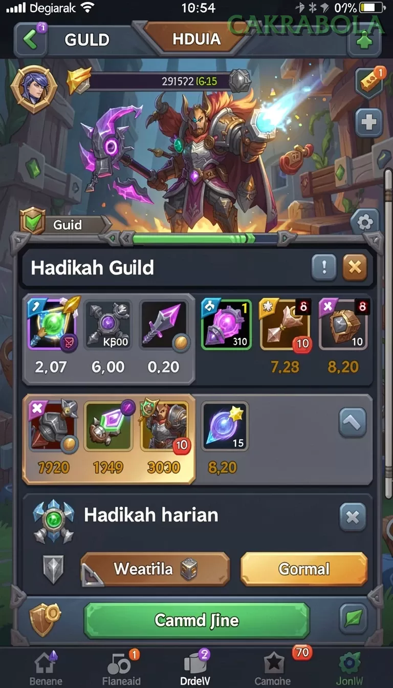 Galeri pratinjau visual cakrabola build APK resmi terbaru